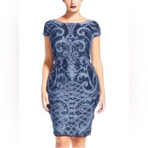 julia jordan Navy Short-Sleeve Midi Dress